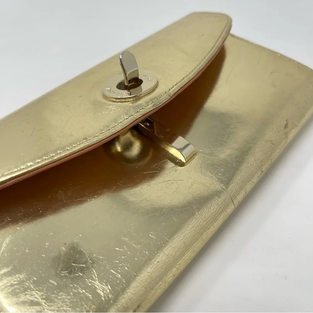 Kate Spade Metallic‎ Cyndy Leather Wallet in Gold